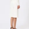Bermudashort van viscose crêpe jersey, wit Bermudashort van viscose crêpe jersey, wit
