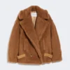 Bikerjack van teddystof, camel Bikerjack van teddystof, camel