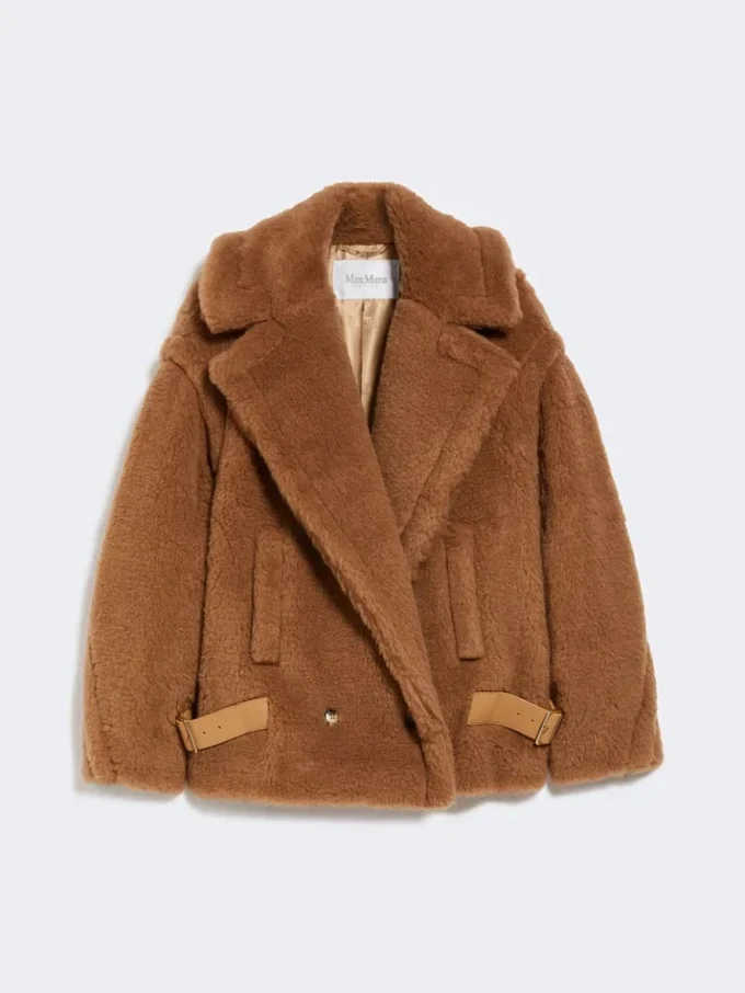 Bikerjack van teddystof, camel Bikerjack van teddystof, camel