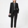 Blazer van canvas met viscosemix, zwart Blazer van canvas met viscosemix, zwart
