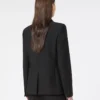 Blazer van canvas met viscosemix, zwart Blazer van canvas met viscosemix, zwart