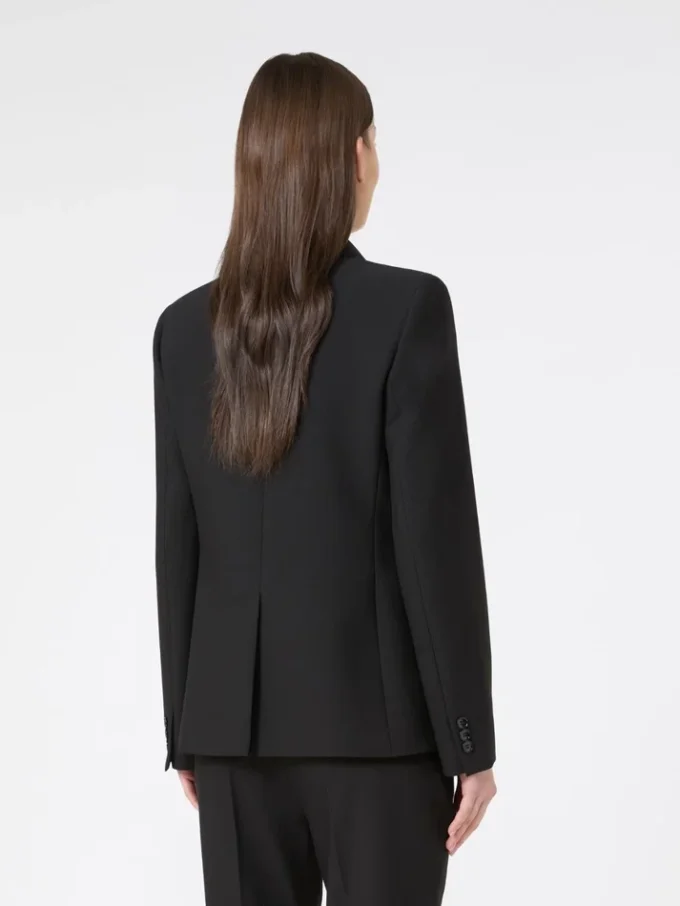 Blazer van canvas met viscosemix, zwart Blazer van canvas met viscosemix, zwart