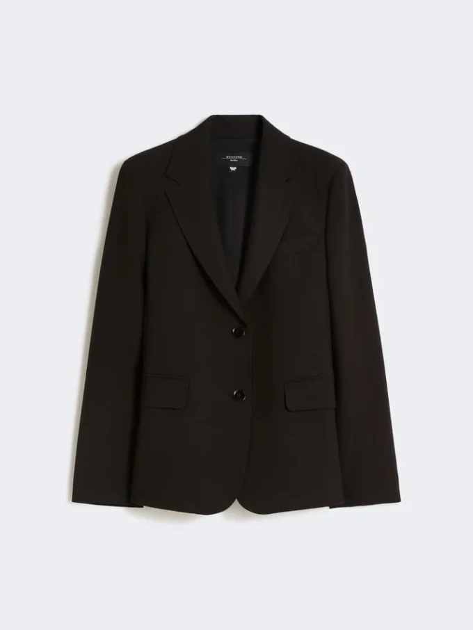 Blazer van canvas met viscosemix, zwart Blazer van canvas met viscosemix, zwart