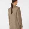 Blazer van geweven wol met patroon, karamel Blazer van geweven wol met patroon, karamel