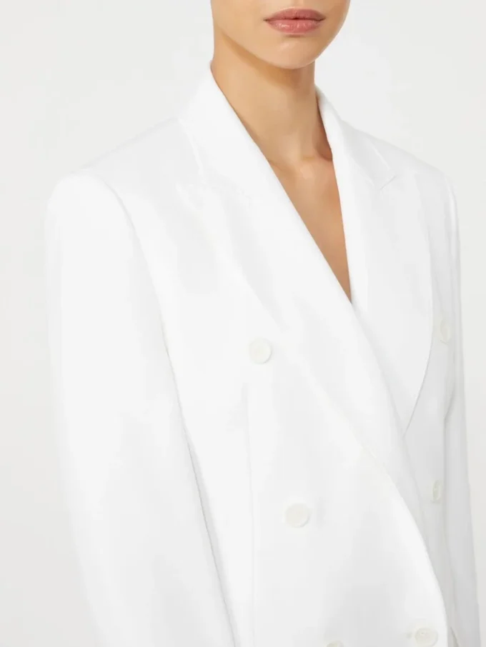 Blazer van katoen-crêpe canvas, optisch wit Blazer van katoen-crêpe canvas, optisch wit