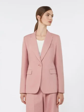 Blazer van linnen en katoenen canvas, antiekroze