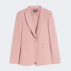Blazer van linnen en katoenen canvas, antiekroze