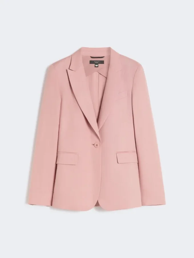 Blazer van linnen en katoenen canvas, antiekroze