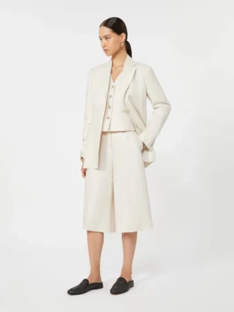 Blazer van puur linnen, beige