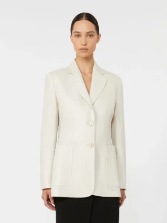 Blazer van puur linnen, beige