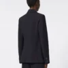 Blazer van seersucker met wolmix, ultramarijn