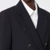 Blazer van seersucker met wolmix, ultramarijn