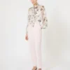 Blouse van bedrukte chiffon, wit Blouse van bedrukte chiffon, wit