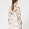 Blouse van bedrukte chiffon, wit Blouse van bedrukte chiffon, wit