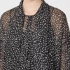 Blouse van bedrukte chiffon, zwart Blouse van bedrukte chiffon, zwart
