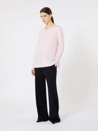 Blouse van zijden crêpe de chine, roze