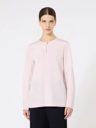 Blouse van zijden crêpe de chine, roze