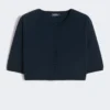 Bolero van katoengaren, ultramarijn Bolero van katoengaren, ultramarijn