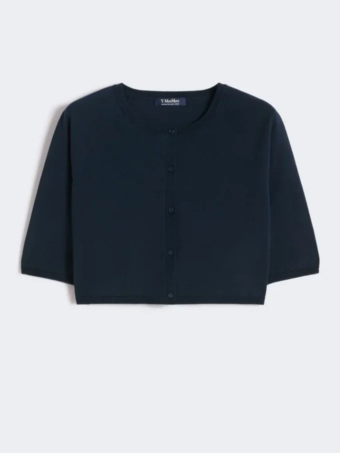 Bolero van katoengaren, ultramarijn Bolero van katoengaren, ultramarijn