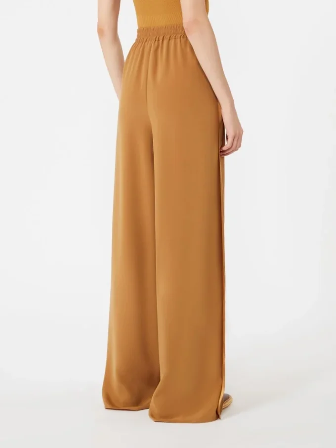 – brede broek van envers-satijn, karamel – brede broek van envers-satijn, karamel