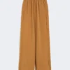 – brede broek van envers-satijn, karamel – brede broek van envers-satijn, karamel