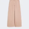 Breed uitlopende broek van katoenen canvas, roze Breed uitlopende broek van katoenen canvas, roze