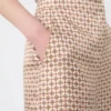 Broek van bedrukte zijde, rood Broek van bedrukte zijde, rood