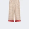 Broek van bedrukte zijde, rood Broek van bedrukte zijde, rood