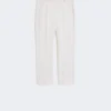 Broek van dubbelzijdig viscose canvas, ivoorkleurig Broek van dubbelzijdig viscose canvas, ivoorkleurig