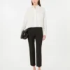 Broek van dubbelzijdig viscose canvas, zwart Broek van dubbelzijdig viscose canvas, zwart