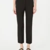 Broek van dubbelzijdig viscose canvas, zwart Broek van dubbelzijdig viscose canvas, zwart