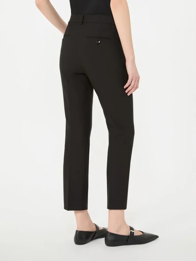 Broek van dubbelzijdig viscose canvas, zwart Broek van dubbelzijdig viscose canvas, zwart