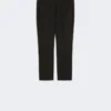 Broek van dubbelzijdig viscose canvas, zwart Broek van dubbelzijdig viscose canvas, zwart