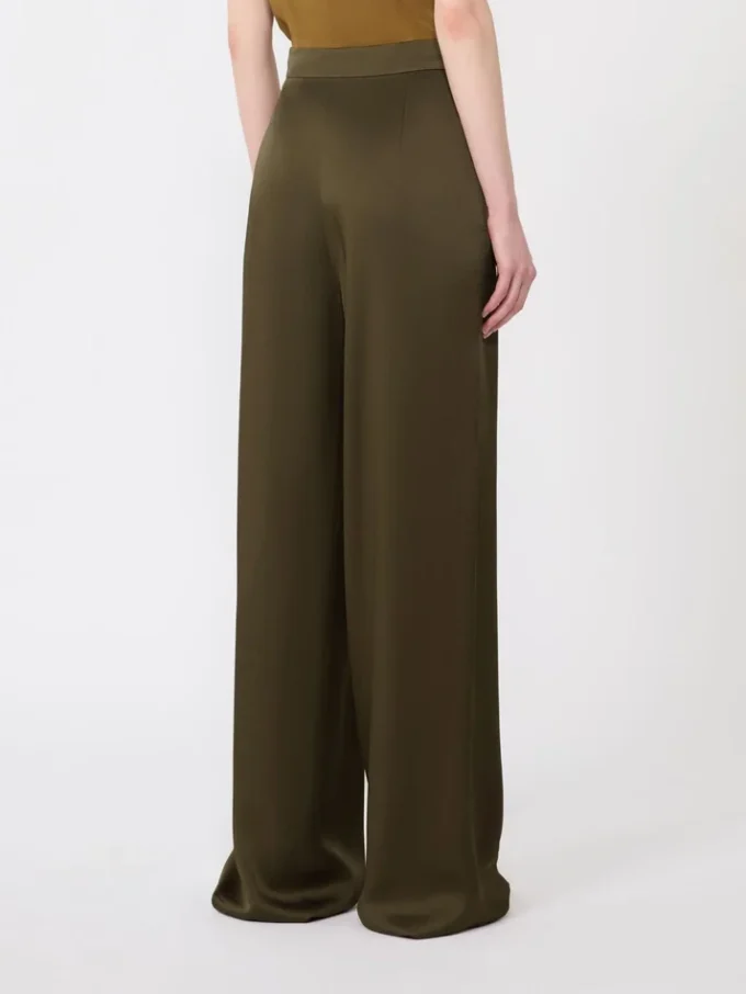 Broek van Envers-satijn, mosgroen Broek van Envers-satijn, mosgroen