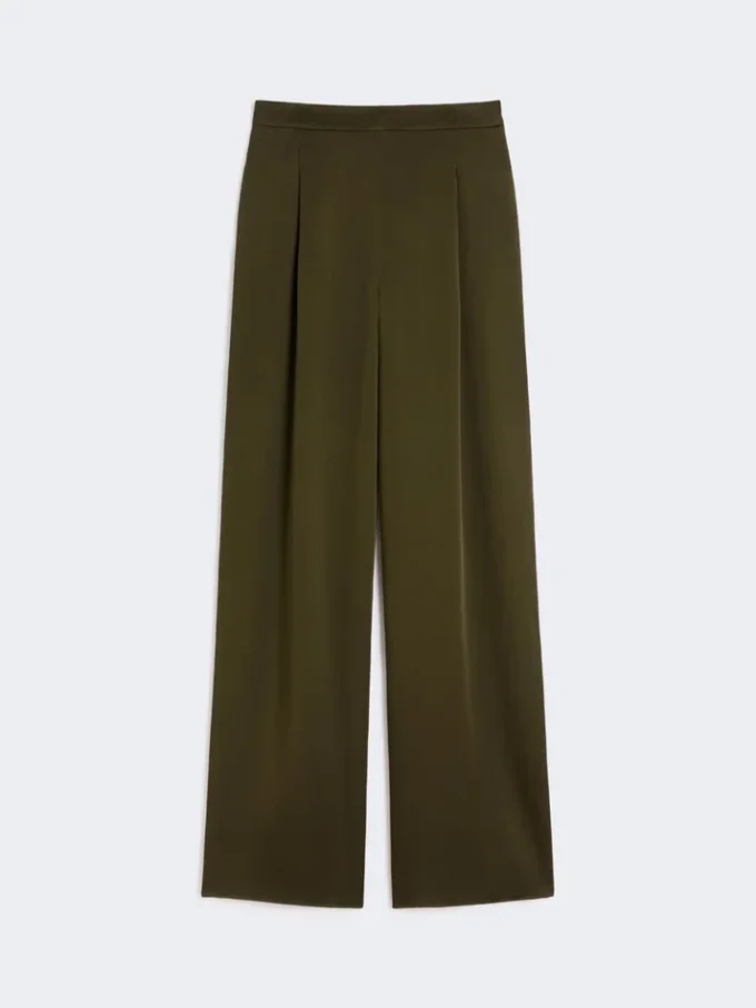 Broek van Envers-satijn, mosgroen Broek van Envers-satijn, mosgroen