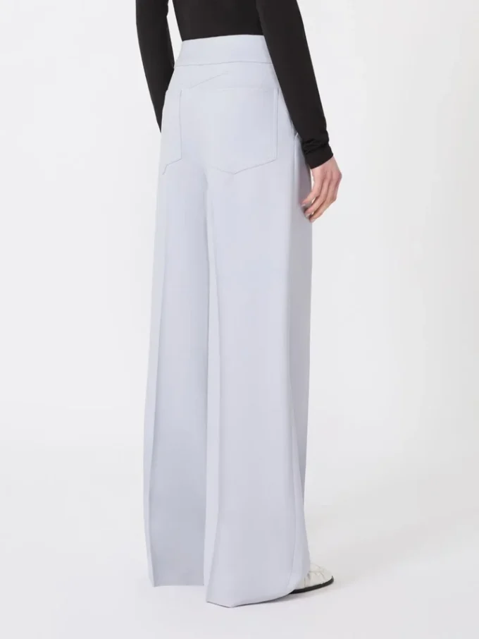 Broek van gabardine met viscosemix en pasdetail, middengrijs Broek van gabardine met viscosemix en pasdetail, middengrijs