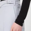 Broek van gabardine met viscosemix en pasdetail, middengrijs Broek van gabardine met viscosemix en pasdetail, middengrijs