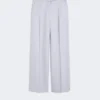 Broek van gabardine met viscosemix en pasdetail, middengrijs Broek van gabardine met viscosemix en pasdetail, middengrijs