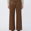 Broek van gecoate stof, tabakskleur Broek van gecoate stof, tabakskleur