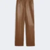 Broek van gecoate stof, tabakskleur Broek van gecoate stof, tabakskleur