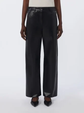 Broek van gecoate stof, zwart Broek van gecoate stof, zwart