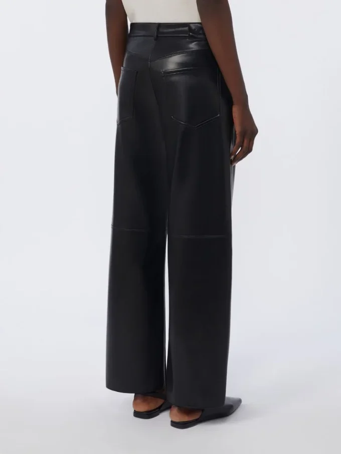 Broek van gecoate stof, zwart Broek van gecoate stof, zwart