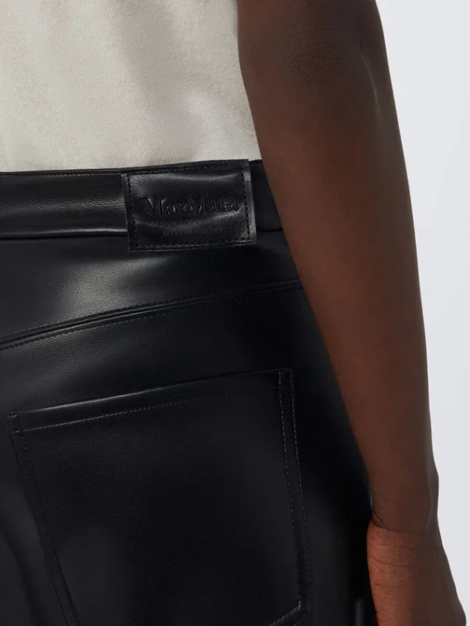 Broek van gecoate stof, zwart Broek van gecoate stof, zwart
