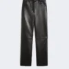 Broek van gecoate stof, zwart Broek van gecoate stof, zwart