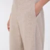 Broek van kasjmier en wol, beige Broek van kasjmier en wol, beige