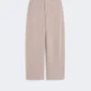 Broek van kasjmier en wol, beige Broek van kasjmier en wol, beige