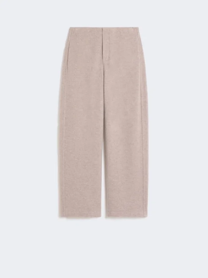 Broek van kasjmier en wol, beige Broek van kasjmier en wol, beige
