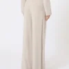 Broek van kasjmiergaren, beige Broek van kasjmiergaren, beige