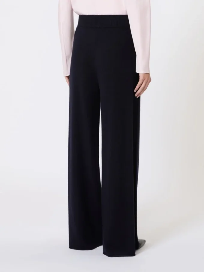 Broek van kasjmiergaren, ultramarijn Broek van kasjmiergaren, ultramarijn