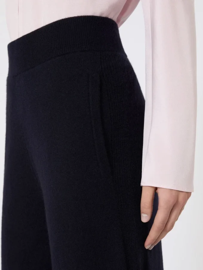 Broek van kasjmiergaren, ultramarijn Broek van kasjmiergaren, ultramarijn